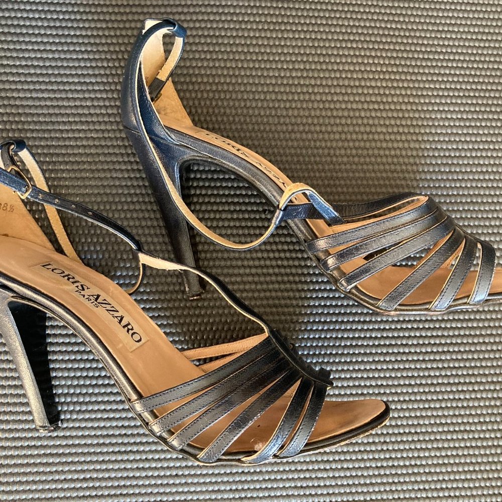 The Sexiest Strappy High Heel Italian Leather Pumps 8 1/2 Loris Azzaro